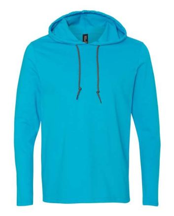 Gildan Unisex Softstyle® Lightweight Hooded Long Sleeve T-Shirt 987G