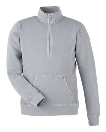 J. America Unisex Pigment-Dyed Fleece Quarter-Zip Pullover 8732