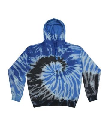 Colortone Unisex Tie-Dyed Cloud Inside-Out Fleece Hooded Sweatshirt 8600C
