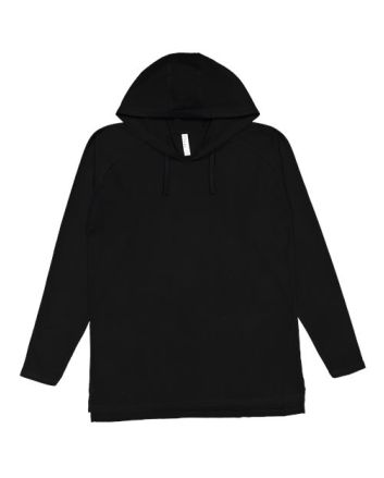 LAT Unisex Fine Jersey Hooded Long Sleeve Raglan Tee 6917