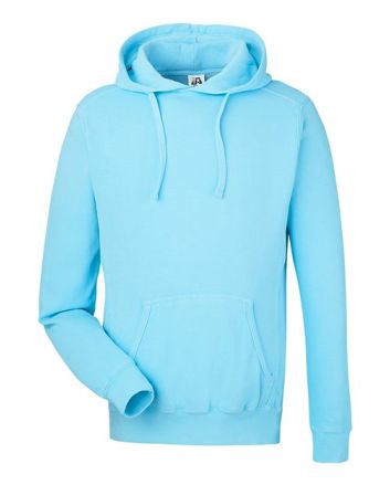 J. America Unisex Pigment-Dyed Fleece Hooded Sweatshirt 8730a