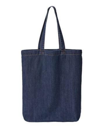 Liberty Bags Cotton Denim Gusseted Tote Bag 7761