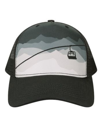 LOCALE Printed Five-Panel Trucker Cap 5PTKR