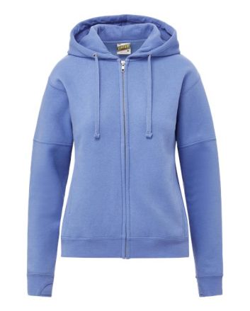 MV Sport Women's Vintage Fleece Hooded Full-Zip Sweatshirt W25165