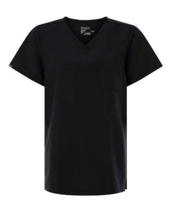 Hanes Women's V-Neck 1 Pocket Scrub Top HSB000