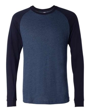 BELLA + CANVAS Men's Long Sleeve Jersey Baseball Tee 3000