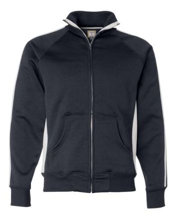 J. America Men's Vintage Polyester Fleece Track Jacket 8858