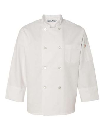 Chef Designs Eight Pearl Button Chef Coat with Thermometer Pocket 0413