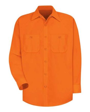 Red Kap Men's Enhanced Visibility Long Sleeve Work Shirt SS14