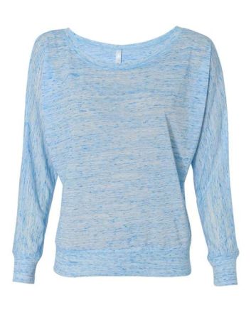 BELLA + CANVAS Women’s Flowy Off Shoulder Long Sleeve Tee 8850B