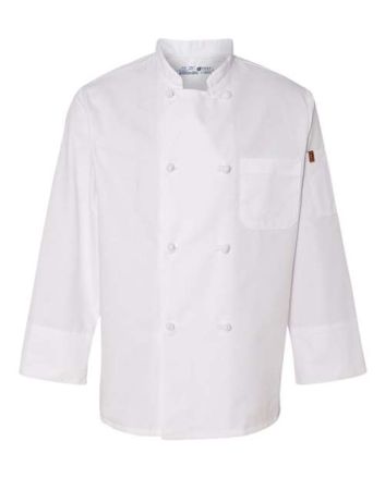 Chef Designs Eight Knot Button Chef Coat with Thermometer Pocket 0414
