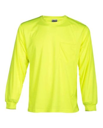 Kishigo Unisex Microfiber Polyester Long Sleeve T-Shirt 9122-9123