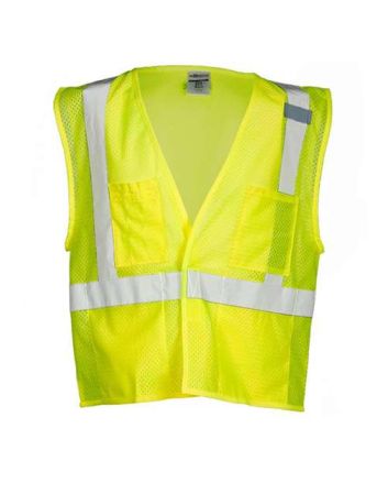 Kishigo Unisex 4 Pocket Hook-and-Loop Mesh Vest 1083-1084