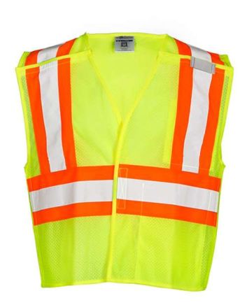 Kishigo Unisex Contrasting Mesh Breakaway Vest 1174-1176