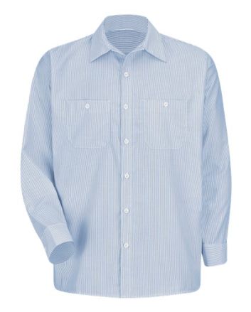 Red Kap Men's Tall Industrial Stripe Work Shirt SL10T