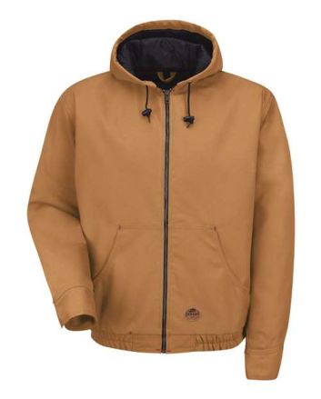 Red Kap Men's Blended Duck Zip-Front Hooded Jacket JD20