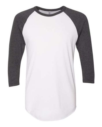 American Apparel Unisex 50/50 Raglan Three-Quarter Sleeve Tee BB453W