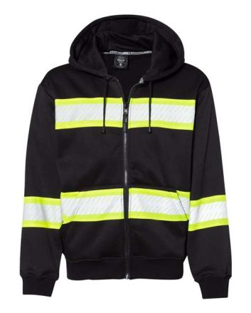 Kishigo Men's EV Series® Enhanced Visibility Full-Zip Hooded Sweatshirt B310-313