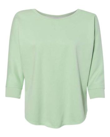 J. America Women's Lounge Fleece Dolman Crewneck Sweatshirt 8685J