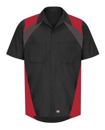 Red Kap Men's Tri-Color Short Sleeve Shop Shirt SY28