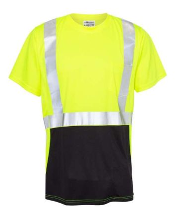 Kishigo Unisex Black Bottom Class 2 T-Shirt 9162