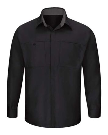Red Kap Men's Performance Plus Long Sleeve Shirt with OilBlok Technology SY32