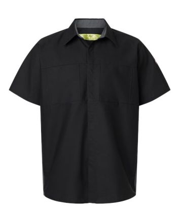 Red Kap Men's Performance Plus Short Sleeve Shirt With Oilblok Technology SY42