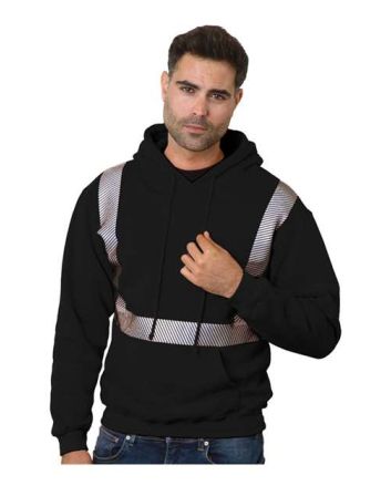 Bayside Unisex USA-Made High Visibility Hooded Sweatshirt 3739B