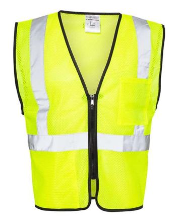 Kishigo Unisex Double-Pocket Zippered Economy Class 2  Vest 1537-1538