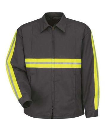 Red Kap Men's Enhanced Visibility Perma-Lined Panel Jacket JT50EN