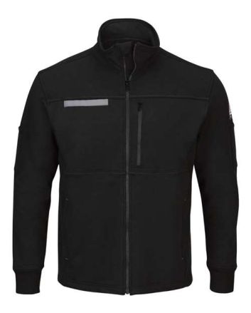 Bulwark Men's Zip Front Fleece Jacket-Cotton /Spandex Blend SEZ2