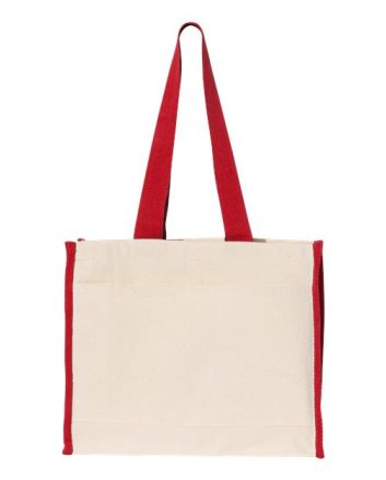 Q-Tees 14L Tote with Contrast-Color Handles Q1100