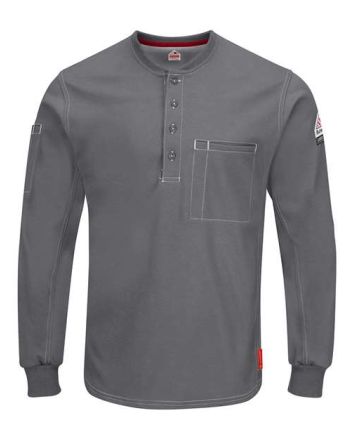 Bulwark Men's iQ Series® Plus Long Sleeve Henley QT40