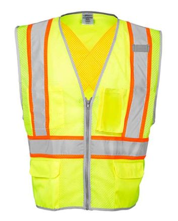 Kishigo Unisex Premium Brilliant Series® X Back Dual Compliant Vest 1576-1577