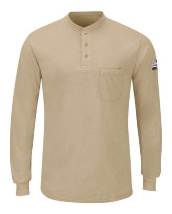 Bulwark Men's Tall Long Sleeve Henley SML8T