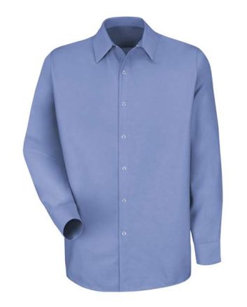 Red Kap Men's Tall Specialized Pocketless Poplin Long Sleeve Work Shirt SP16T