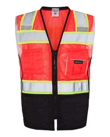 Kishigo Unisex Premium Black Series® Black Bottom Class 2 Vest 1515-1516