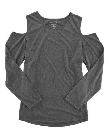 Boxercraft Women's Cold Shoulder Long Sleeve T-Shirt T31