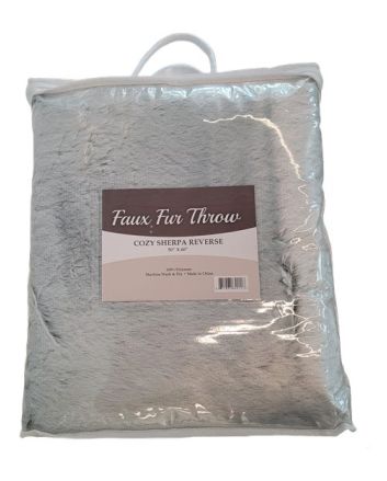 Alpine Fleece Faux Fur Throw Blanket 8730