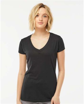 Tultex Women's Poly-Rich V-Neck T-Shirt 244M