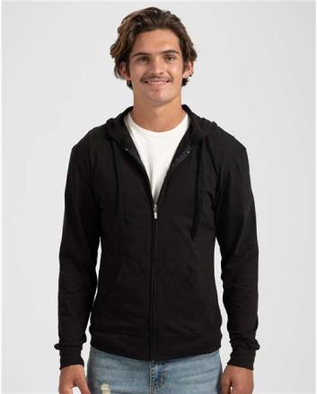 Tultex Unisex Beach Full-Zip Hooded Long Sleeve T-Shirt 260