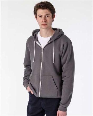 Los Angeles Apparel Unisex USA-Made Flex Fleece Full-Zip Hooded Sweatshirt F97