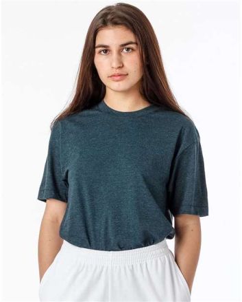 Los Angeles Apparel Unisex USA-Made 50/50 Poly/Cotton T-Shirt FF01