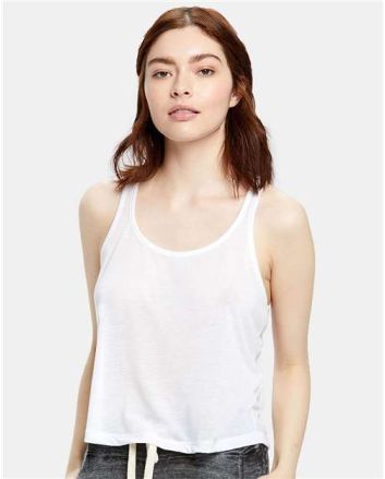 US Blanks Women's Sheer Cropped Racer Tank Top US510