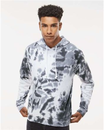 J. America Men's Tie-Dyed Fleece Hooded Sweatshirt 8861J