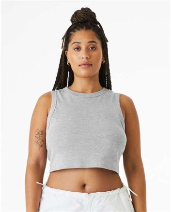 BELLA + CANVAS Women's Micro Rib Muscle Crop Tank 1013C