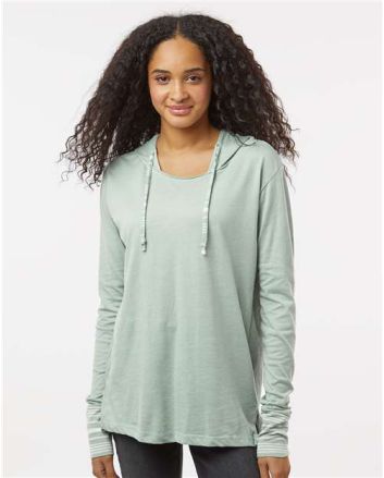 MV Sport Women's Heathered Jersey Hooded Tunic W19439
