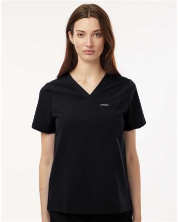 Jaanuu Women's Rhena Essential 1-Pocket Scrub V-Neck Top W10001