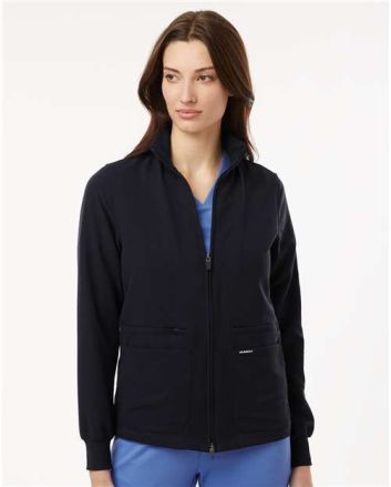 Jaanuu Women's Ceri Essential Full-Zip 6-Pocket Scrub Jacket W60001