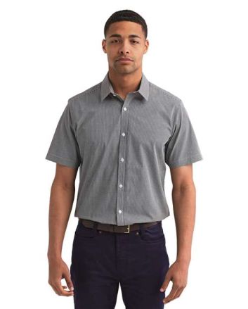 Artisan Collection by Reprime Men's Microcheck Gingham Cotton Shirt RP221